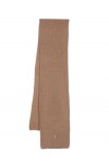 Ralph Lauren Polo Écharpe avec motif Polo poney mélangé laine/nylon recyclé, marron, Taille Unique