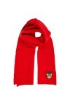 MOSCHINO femme Teddy bear écharpe en laine rosso