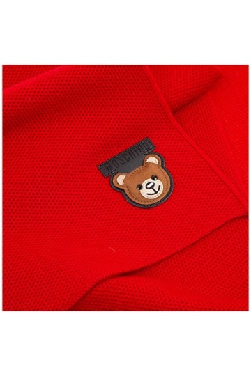 MOSCHINO femme Teddy bear écharpe en laine rosso
