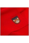 MOSCHINO femme Teddy bear écharpe en laine rosso
