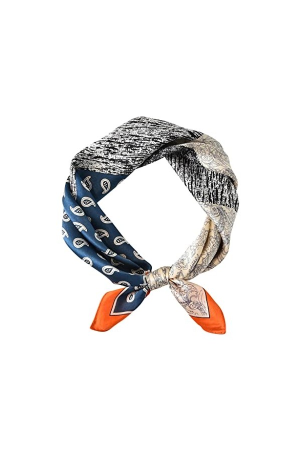 Écharpe pour Femme, écharpe pour Dames Printemps et Automne écharpe en Soie de mûrier Petit carré écharpe pour Femme Petite é