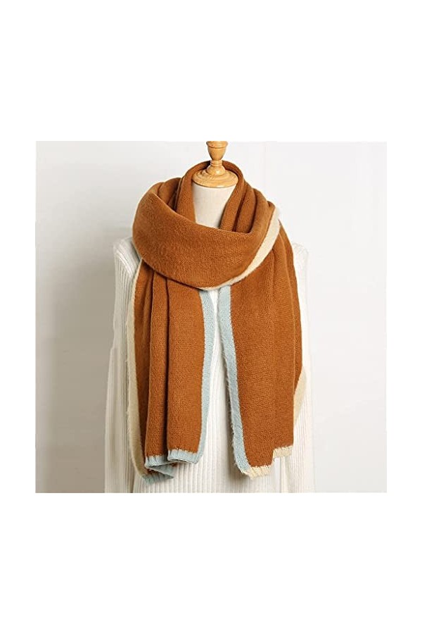 Echarpes en Cachemire pour Femmes Echarpe Plus épaisse Cape Echarpe Dame Hiver Automne Longue écharpe Chaude Femme Châle Cou