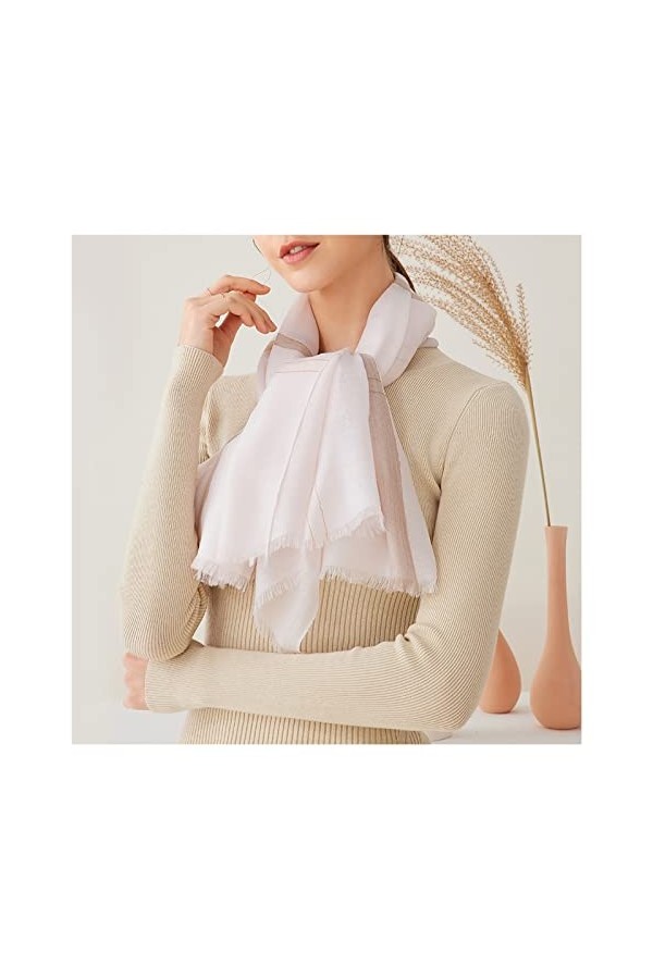 RAN Écharpe en Laine pour Femme, Grand châle carré en Laine avec Pompon Court, écharpes à Carreaux dhiver pour Femmes et Fil