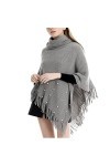 Écharpe Châle Femme Col Roulé à Glands Wrap Tricot Écharpe Châle Hiver Écharpe Chaude All-Match Couleur : Gris， Taille : 958