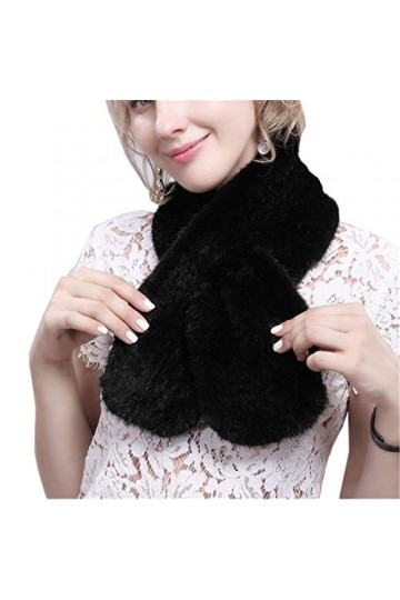 JTRHD Col Wrap Femme Écharpe en Peluche for Hommes et Femmes, bavette de Vison tissé à la Main for lautomne et lhiver Doux 