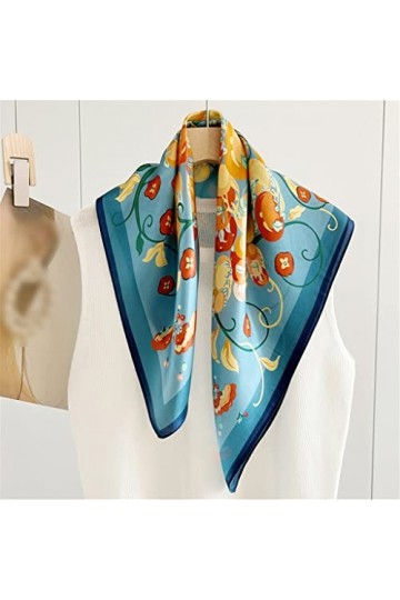 TJLSS Écharpe carrée Chinoise Polyvalente en Soie Florale for Femmes Écharpe en Soie décorative Écharpe