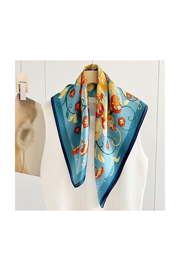 TJLSS Écharpe carrée Chinoise Polyvalente en Soie Florale for Femmes Écharpe en Soie décorative Écharpe
