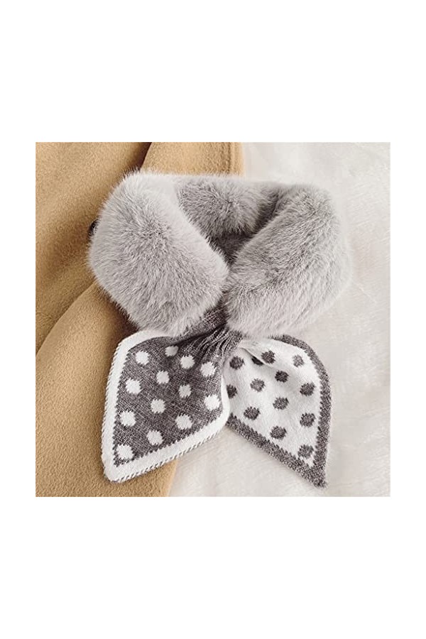 HLDETH Écharpe Femmes Automne et hiver Double-côté Peluche Snood Épaissie Col de la fourrure chaude Écharpe douce Color : D,