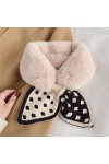 HLDETH Écharpe Femmes Automne et hiver Double-côté Peluche Snood Épaissie Col de la fourrure chaude Écharpe douce Color : D,