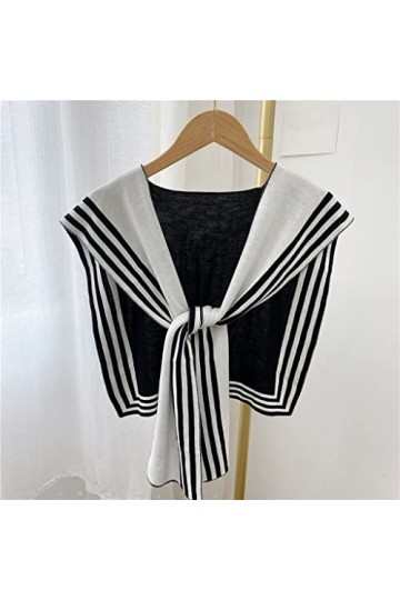 EKAYG Faux col châle Femmes Printemps Automne été Cou Porter écharpe épaule Noix de cajou Faux col Femme Cols détachables A 