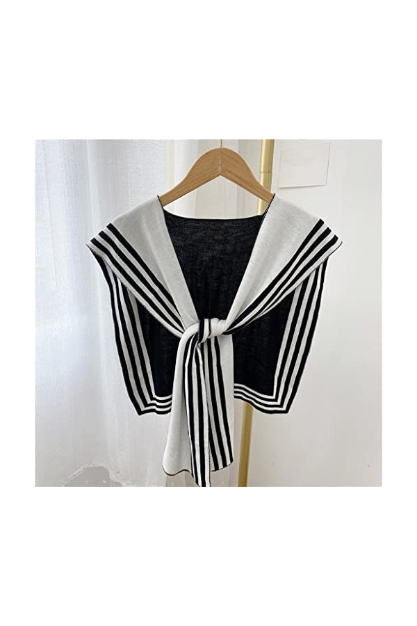 EKAYG Faux col châle Femmes Printemps Automne été Cou Porter écharpe épaule Noix de cajou Faux col Femme Cols détachables A 