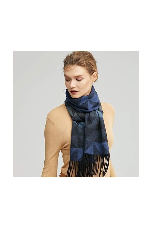 PATPOT Écharpe Châle Écharpe en Laine Douce pour Femmes Élégant Treillis Grandes Écharpes Chaudes dhiver Châle Wrap pour Les