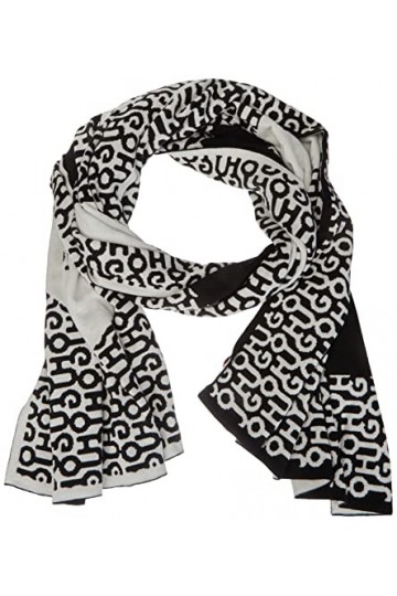 HUGO Women-Z 691 Écharpe, Noir 1, Taille Unique Femme