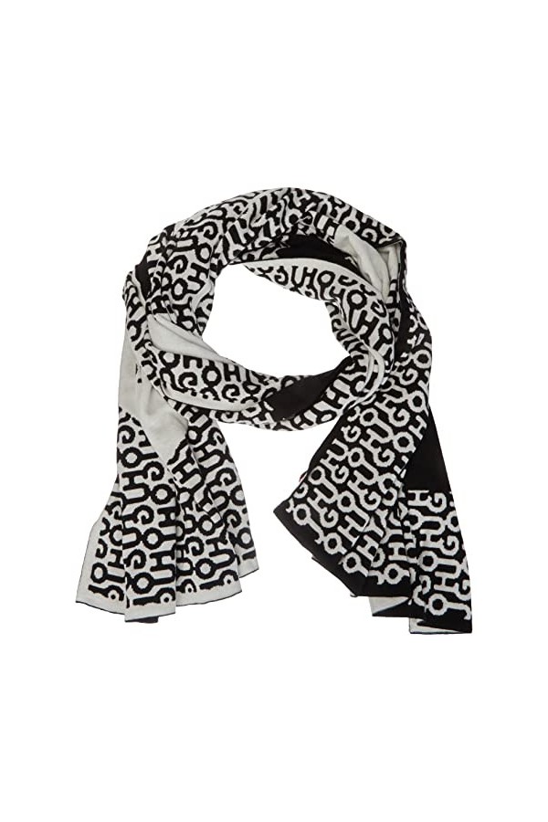 HUGO Women-Z 691 Écharpe, Noir 1, Taille Unique Femme