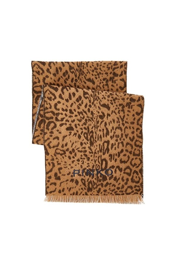 Pinko Rosemarie Écharpe Jacquard Mac, IC6_Gris / Chambre, Taille Unique Femme