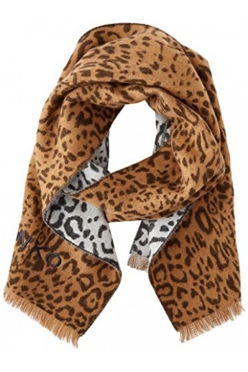 Pinko Rosemarie Écharpe Jacquard Mac, IC6_Gris / Chambre, Taille Unique Femme