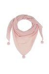 LES POULETTES - Echarpe Triangle Pompon 100% Cachemire 2 Fils - Beige