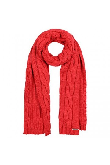STETSON Echarpe Lumberton Virgin Wool Femme - écharpe pour lhiver en tricot automne-hiver - taille unique rouge