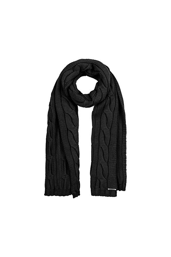 STETSON Echarpe Lumberton Virgin Wool Femme - écharpe pour lhiver en tricot automne-hiver - taille unique rouge