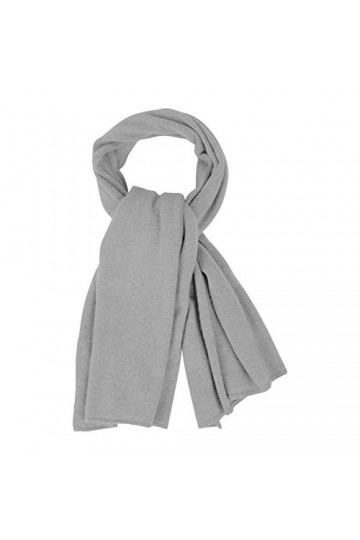 LES POULETTES - Echarpe Large 100% Cachemire 2 Fils - Gris clair