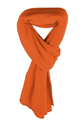 Love Cashmere Écharpe-Plaid pour Femme 100% Cachemire - Orange - Fait main à Écosse