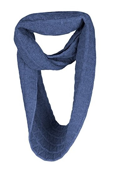 Love Cashmere Écharpe à linfini pour Femme en 100% Cachemire - Blu Jean - Fait main à Écosse