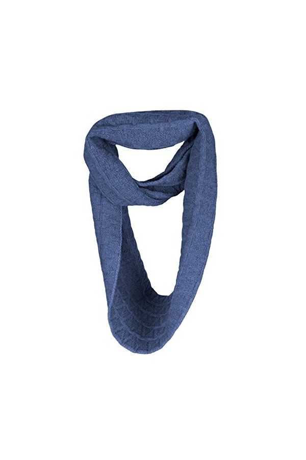 Love Cashmere Écharpe à linfini pour Femme en 100% Cachemire - Blu Jean - Fait main à Écosse
