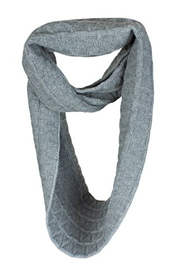 Love Cashmere Écharpe à linfini pour Femme en 100% Cachemire - Gris Clair - Fait main à Écosse