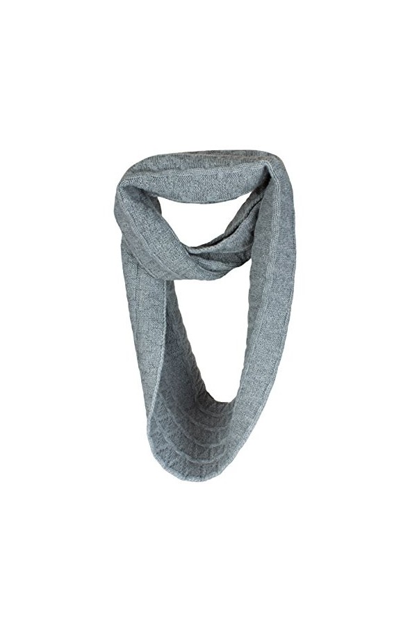 Love Cashmere Écharpe à linfini pour Femme en 100% Cachemire - Gris Clair - Fait main à Écosse