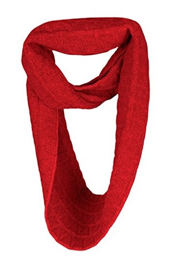Love Cashmere Écharpe à linfini pour Femme en 100% Cachemire - Rouge Vif - Fait main à Écosse