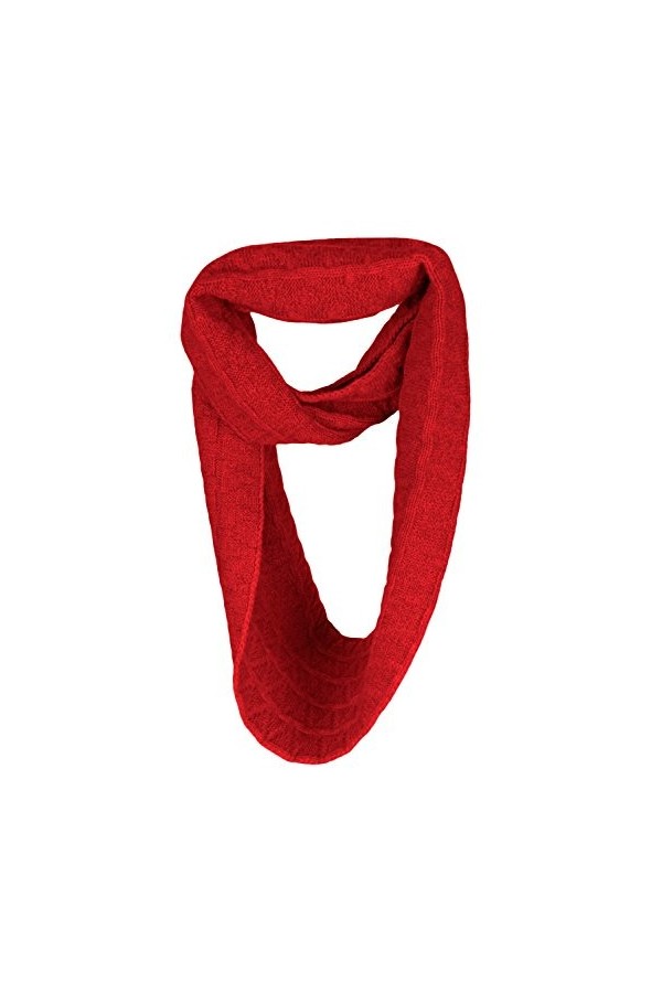 Love Cashmere Écharpe à linfini pour Femme en 100% Cachemire - Rouge Vif - Fait main à Écosse