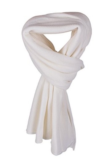 Love Cashmere Écharpe-Plaid pour Femme 100% Cachemire - Blanc - Fait main à Écosse