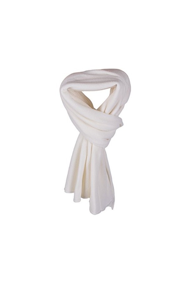 Love Cashmere Écharpe-Plaid pour Femme 100% Cachemire - Blanc - Fait main à Écosse