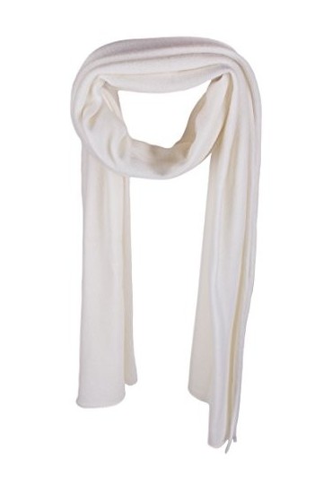 Love Cashmere Écharpe-Plaid pour Femme 100% Cachemire - Blanc - Fait main à Écosse