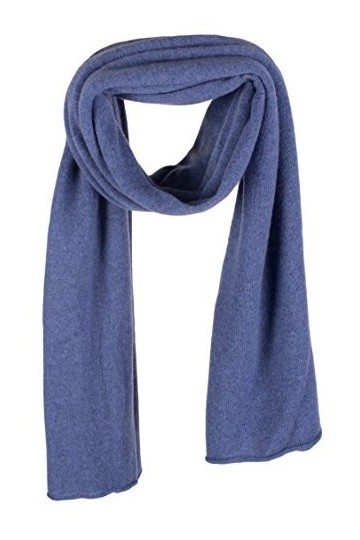 Love Cashmere Écharpe-Plaid pour Femme 100% Cachemire - Bleu Jean - Fait main à Écosse