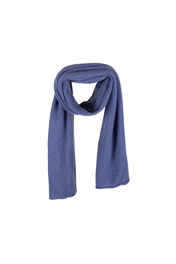 Love Cashmere Écharpe-Plaid pour Femme 100% Cachemire - Bleu Jean - Fait main à Écosse
