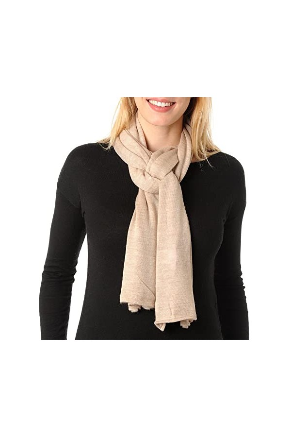 LES POULETTES - Echarpe 100% Cachemire Colors - Beige