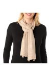 LES POULETTES - Echarpe 100% Cachemire Colors - Beige