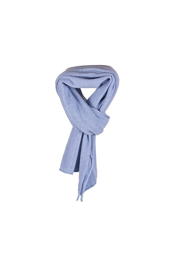 Love Cashmere Écharpe-Plaid pour Femme 100% Cachemire - Bleu - Fait main à Écosse