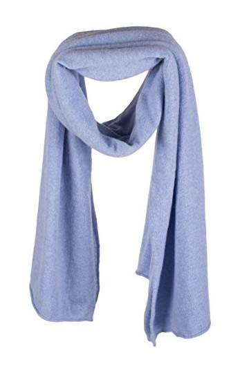 Love Cashmere Écharpe-Plaid pour Femme 100% Cachemire - Bleu - Fait main à Écosse