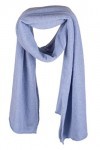 Love Cashmere Écharpe-Plaid pour Femme 100% Cachemire - Bleu - Fait main à Écosse