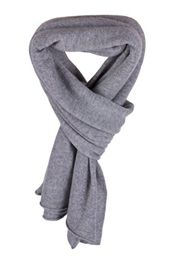 Love Cashmere Écharpe-Plaid pour Femme 100% Cachemire - Gris Clair - Fait main à Écosse