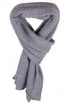 Love Cashmere Écharpe-Plaid pour Femme 100% Cachemire - Gris Clair - Fait main à Écosse