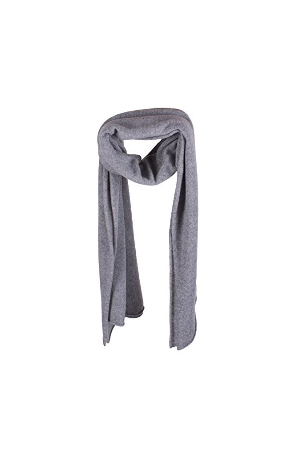 Love Cashmere Écharpe-Plaid pour Femme 100% Cachemire - Gris Clair - Fait main à Écosse