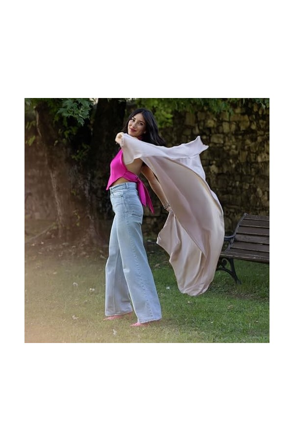 Colours & Beauty Étole Femme Elégant Cérémonie Beige | Étole Femme Cérémonie | Echarpe Femme | Echarpe dété Pour Femmes | Fo