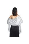 Châles et étoles en Satin Soyeux Pour les Soirées des Femmes Légers Doux Longs élégants et Parfaits Pour les Mariages