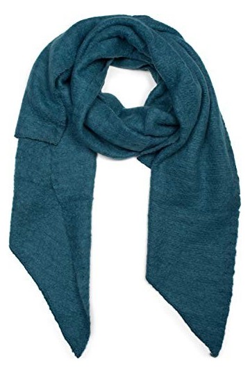 styleBREAKER écharpe pour femmes en tissu uni souple et asymétrique, hiver, étole, foulard 01017118, couleur:Pétrole