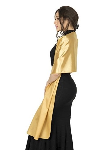 BlackButterfly Etole Châle Wrap en satin pour mariage, bal de promo, soirée Or, Taille unique 