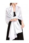 Luojida Etole Femme Mariage Chic Châles Echarpe de Grande Taille Etole Châle Wrap en Satin pour Mariage Bal de Promo Soirée F