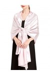 Luojida Etole Femme Mariage Chic Châles Echarpe de Grande Taille Etole Châle Wrap en Satin pour Mariage Bal de Promo Soirée F